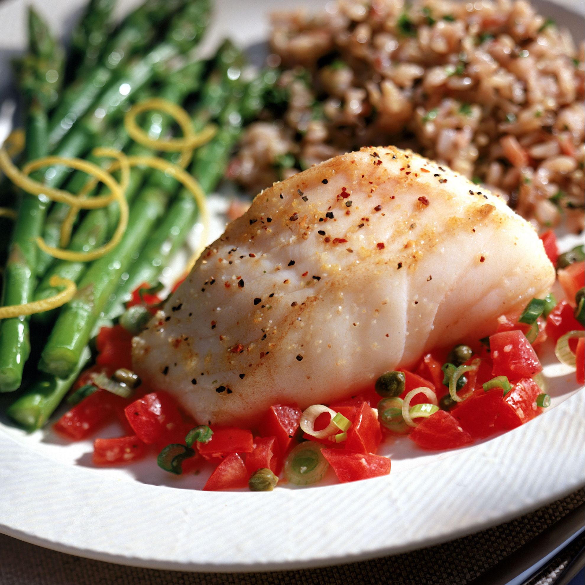 Cá tuyết măng tây - Eat Clean ngày 1