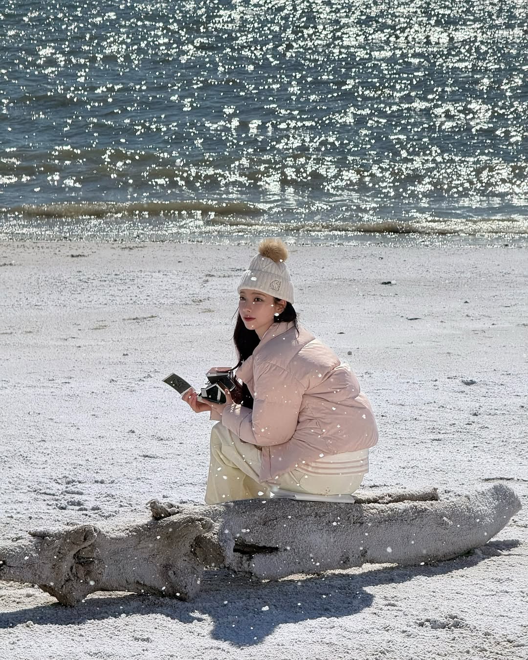 karina aespa mũ len pompom