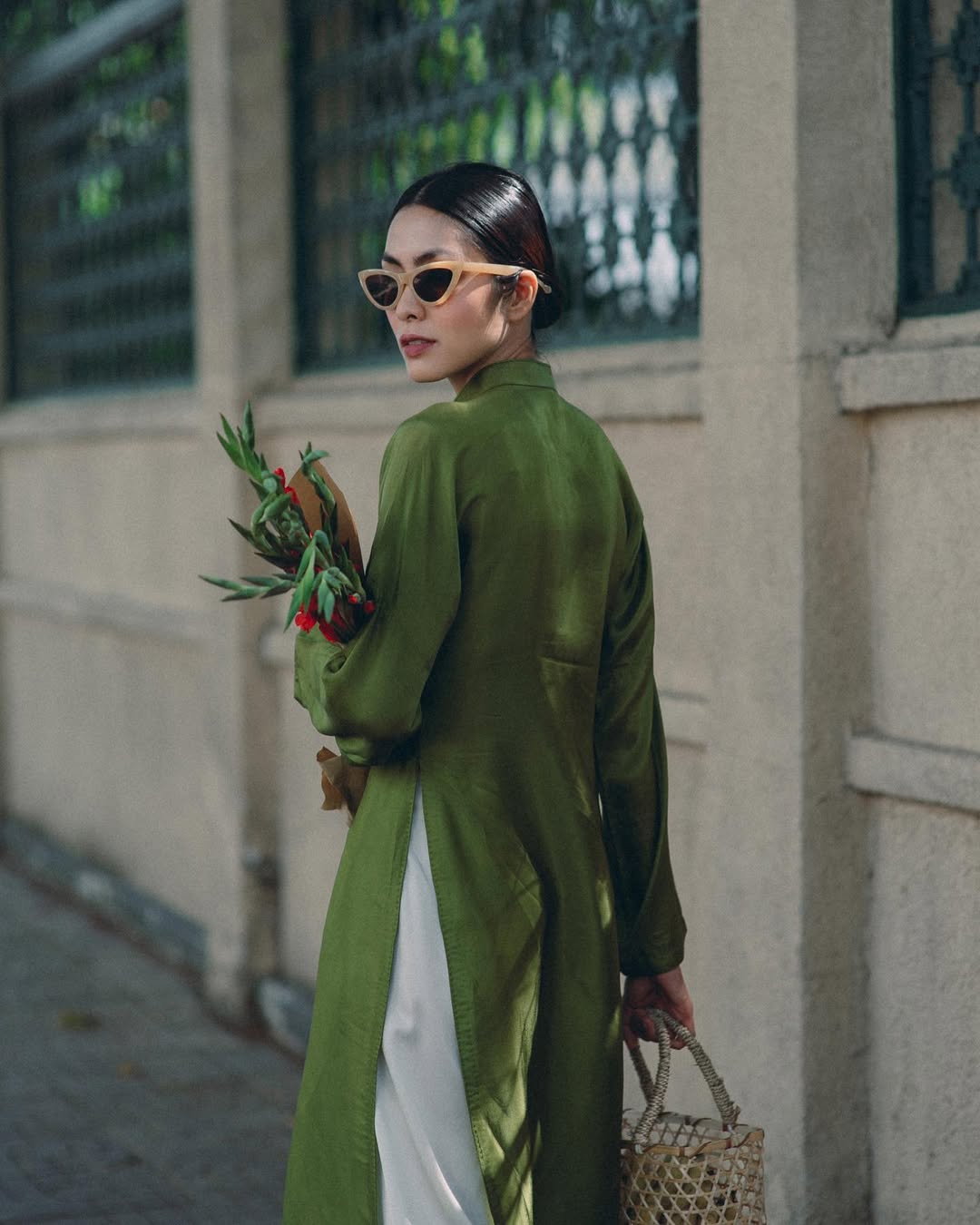đồ tết xanh lá Tăng Thanh Hà