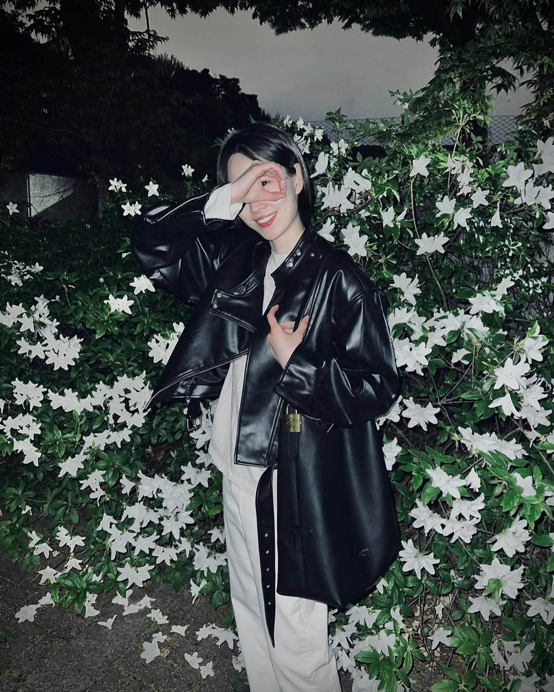 áo khoác da oversized