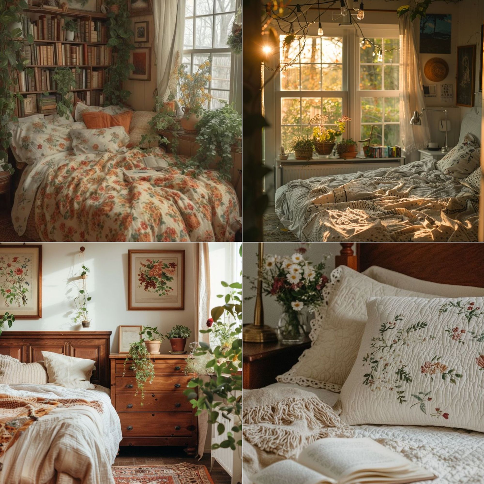 phòng ngủ cottagecore trong bài trắc nghiệm