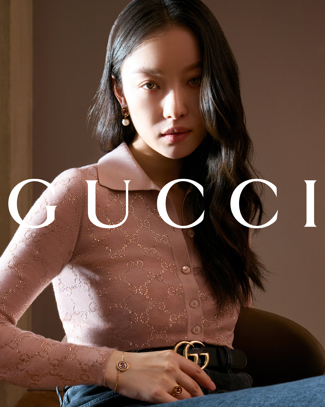 áo len hồng nguyên đán Gucci