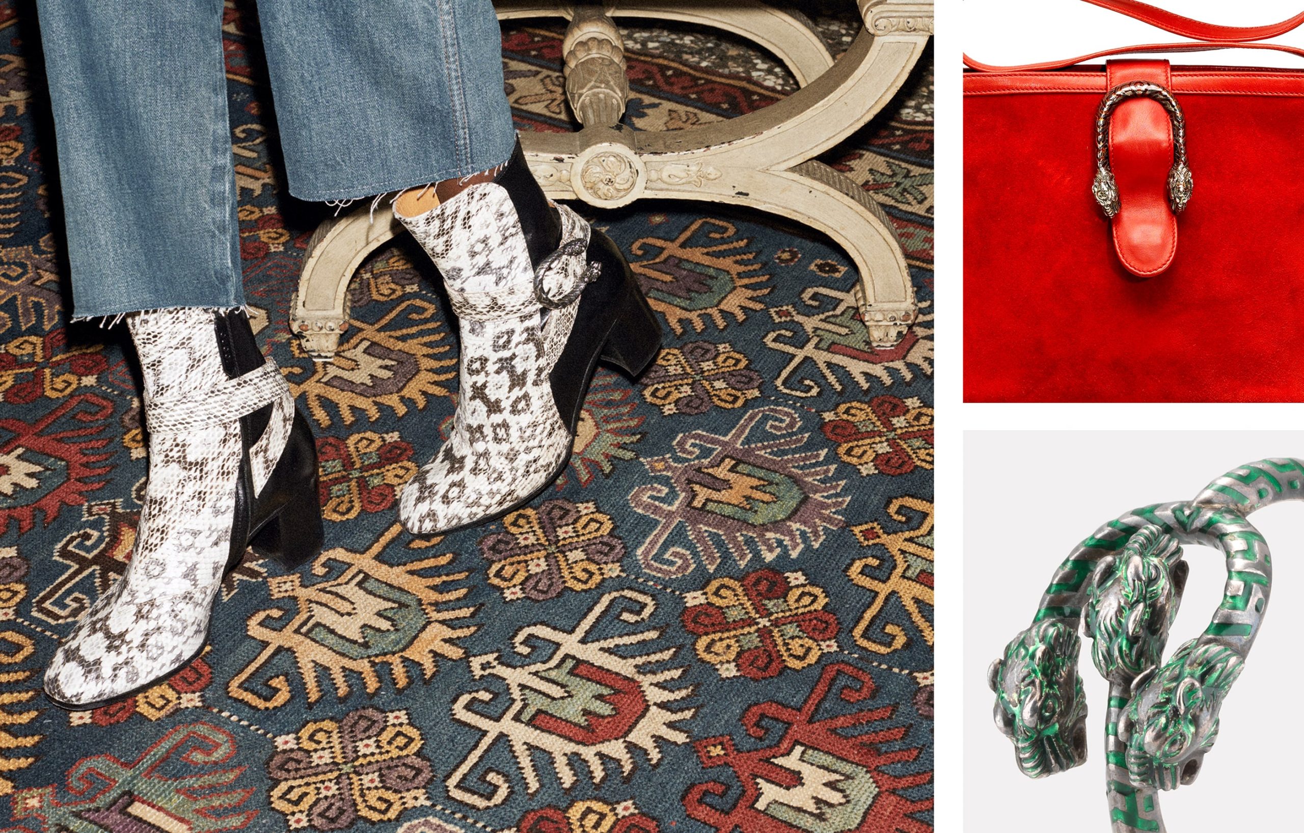 Thời trang da rắn Gucci