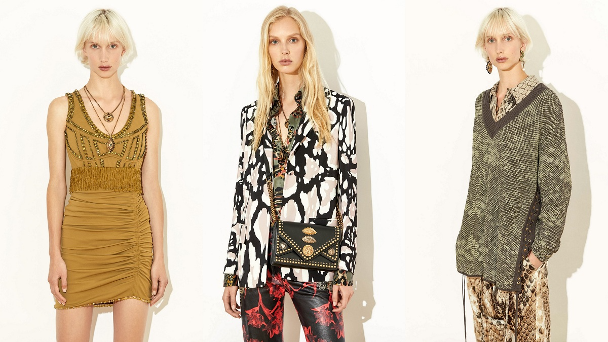 Roberto Cavalli thiết kế trang phục da rắn