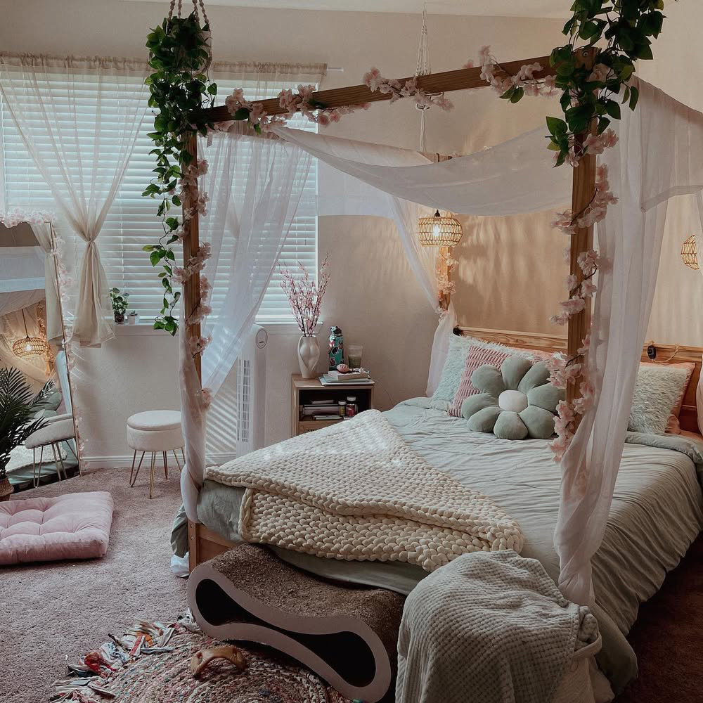 phòng ngủ aesthetic mộng mơ