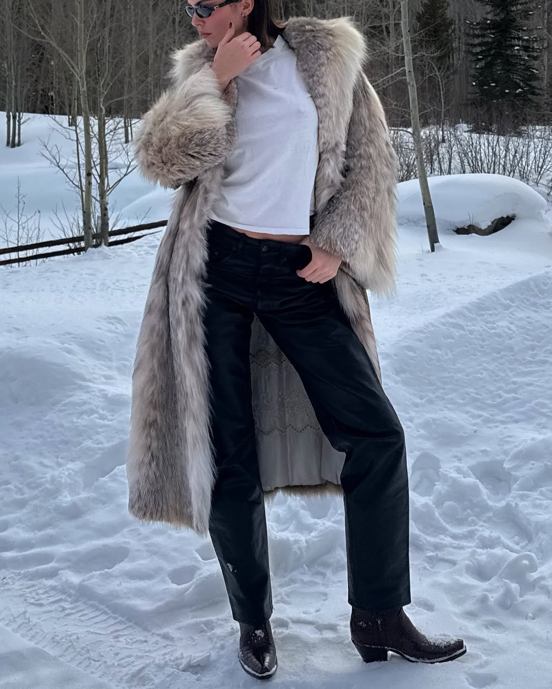 kendall jenner thời trang tuyết