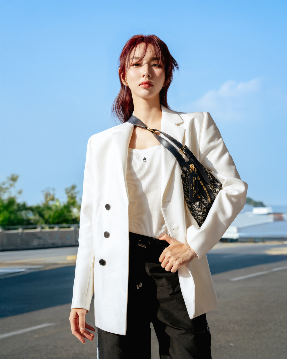 thùy tiên diện túi dior