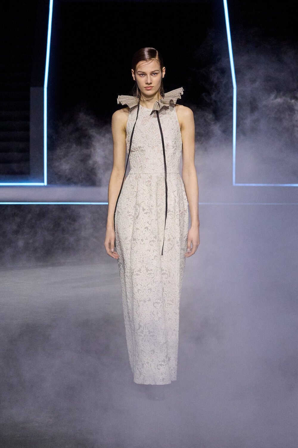 đầm maxi ren BST Dior Thu-Đông 2025