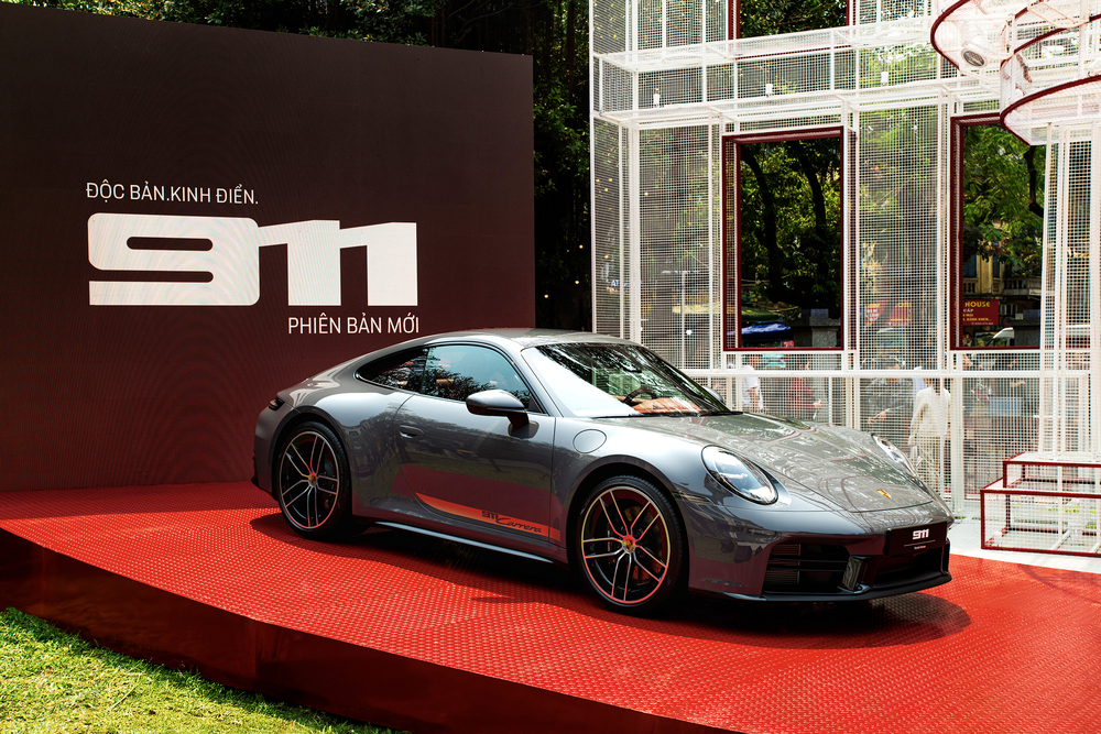 mẫu xe porsche 911 xám