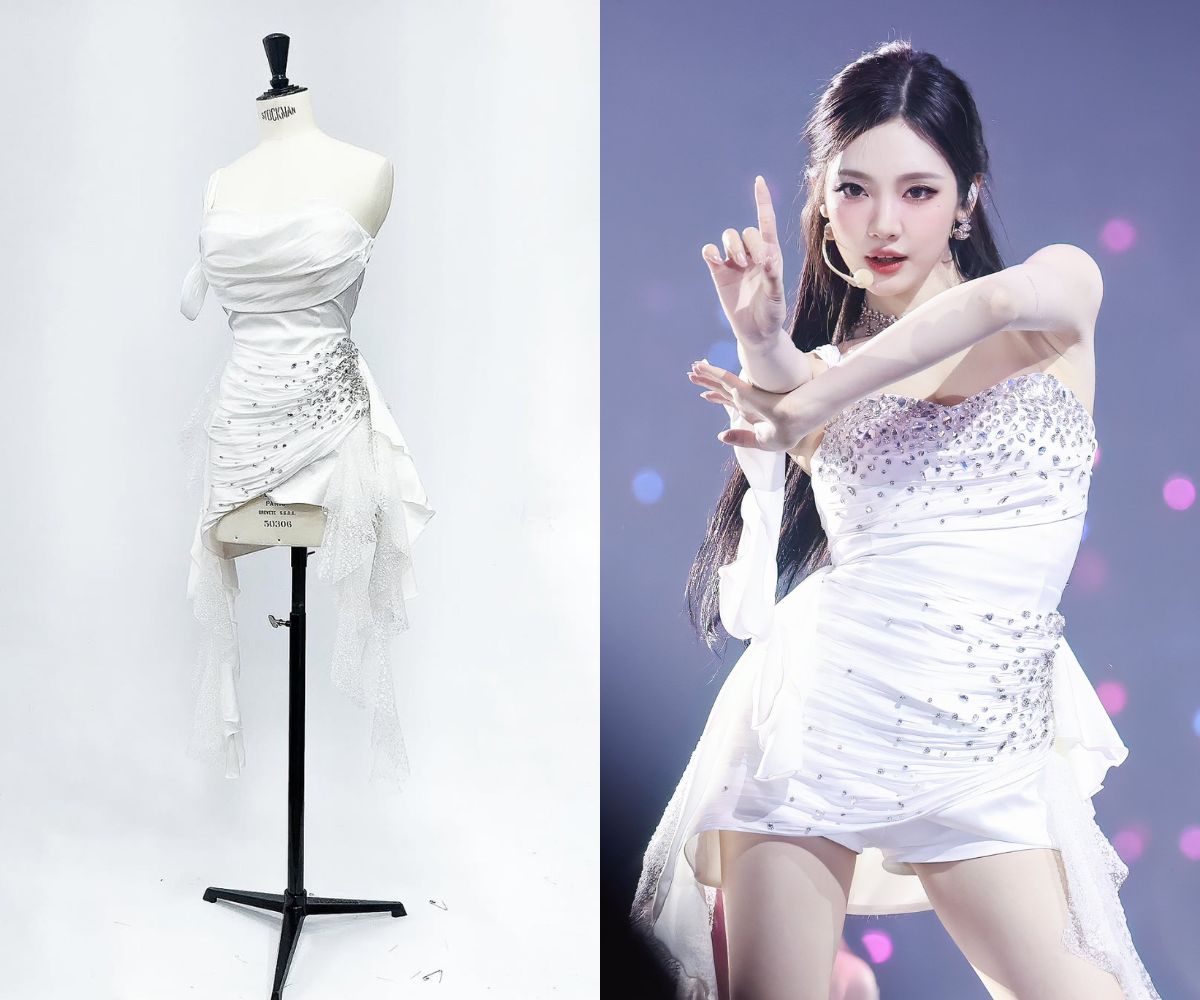 đầm đính sequins ning ning aespa