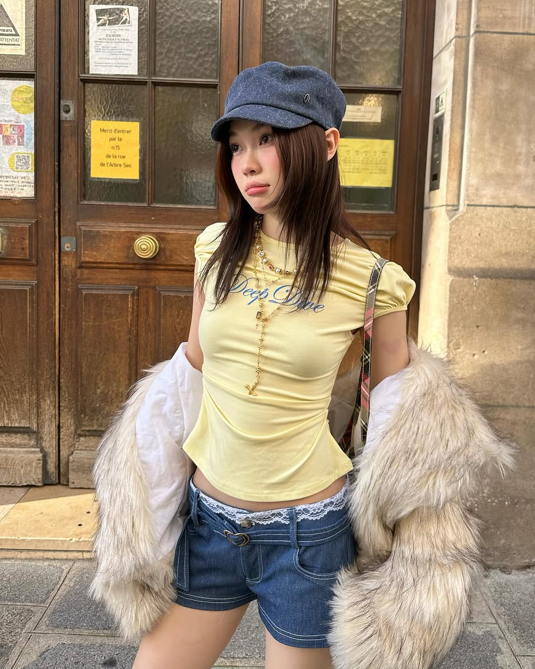 baby tee phối quần short