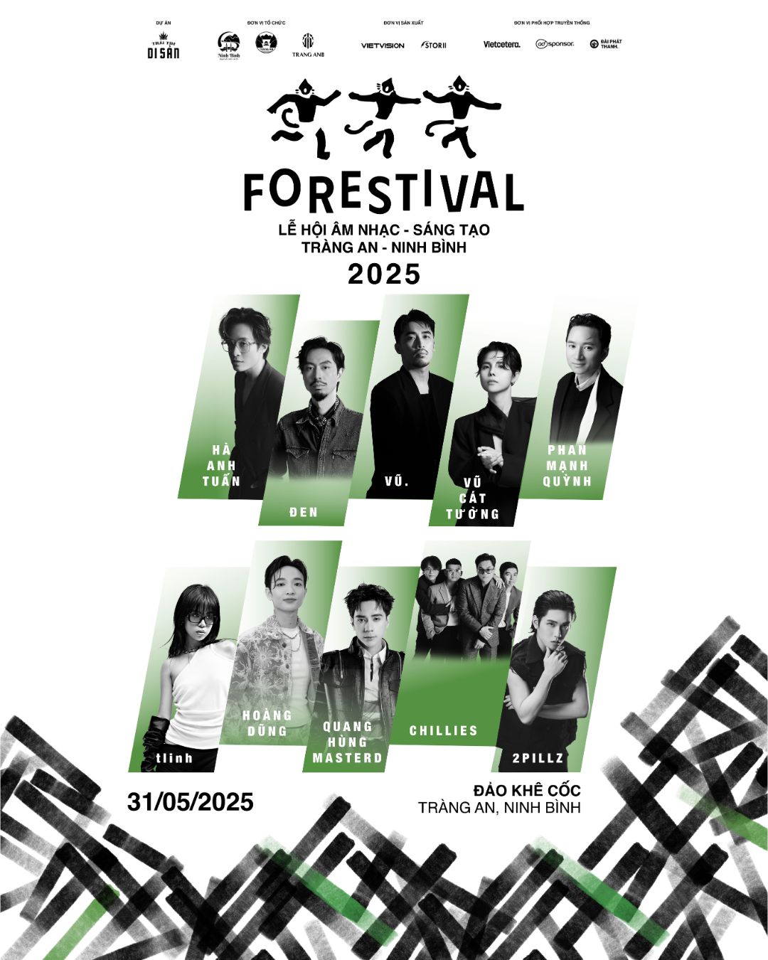 Poster FORESTIVAL 2025 Đảo Khê Cốc, Tràng An, Ninh Bình