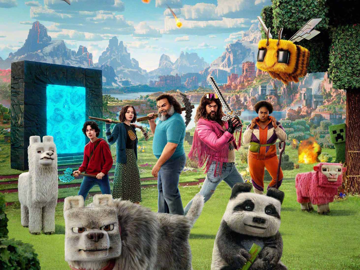 a minecraft movie có phần hình ảnh rực rỡ, đa sắc màu hấp dẫn thị giác người xem.