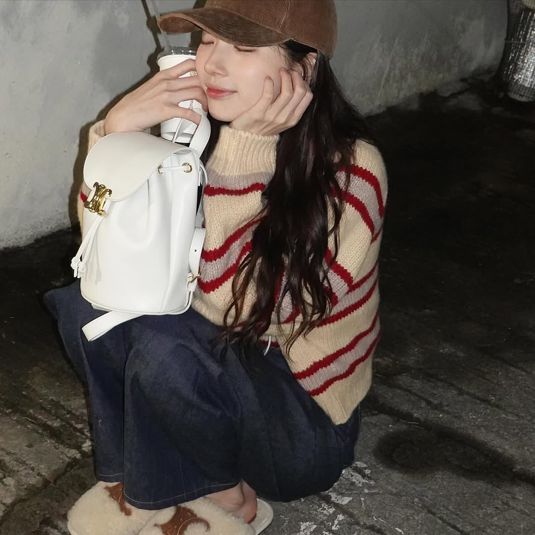 suzy diện mũ lưỡi trai