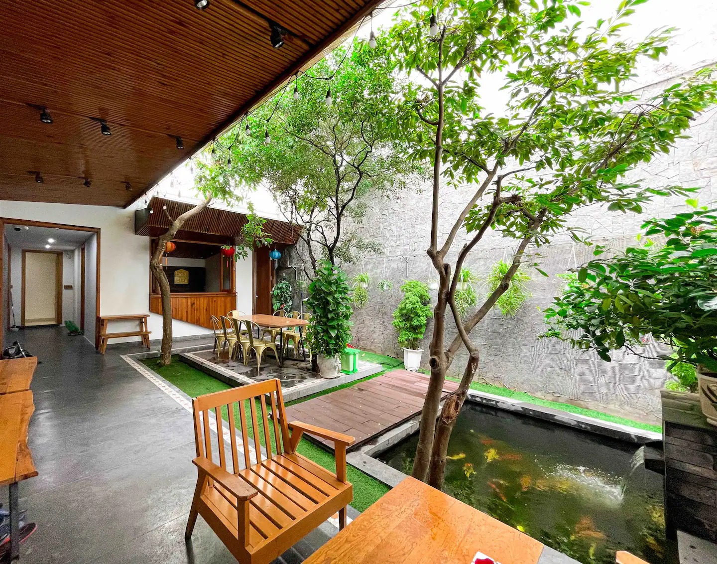 khu vườn tại carol homestay