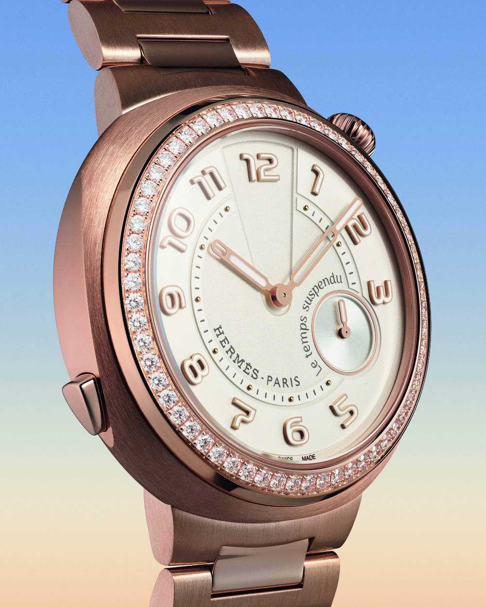 đồng hồ đính đá hermes