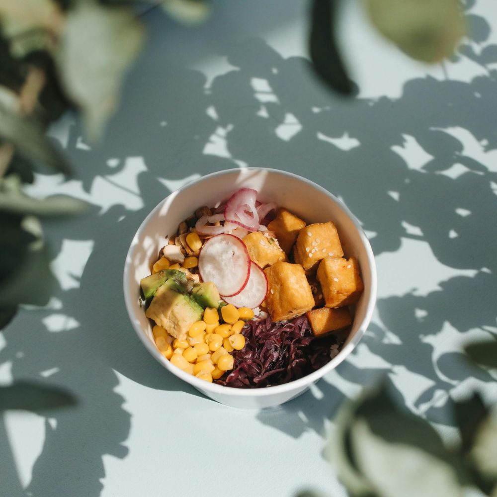 salad đậu hũ là món ăn chay đơn giản