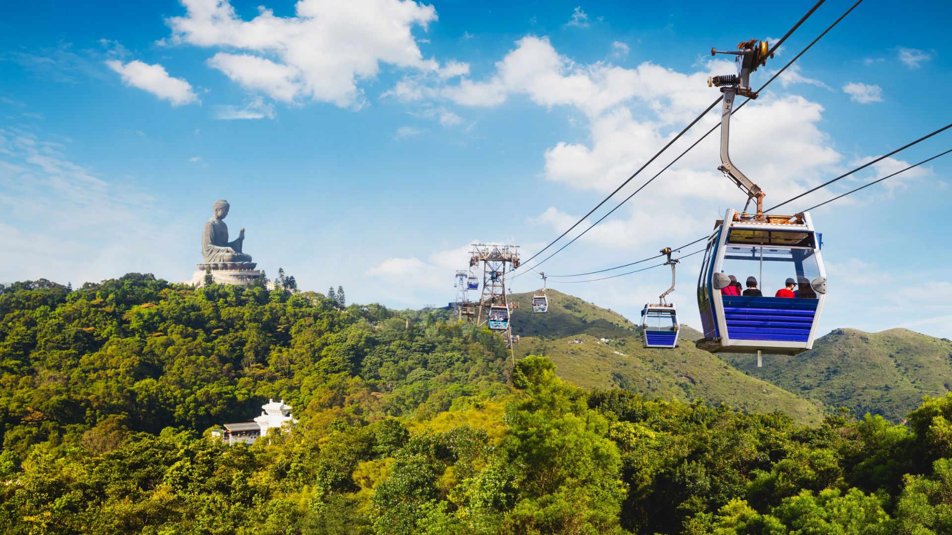 Cáp treo ở Đại Nhĩ Sơn (Lantau Island)