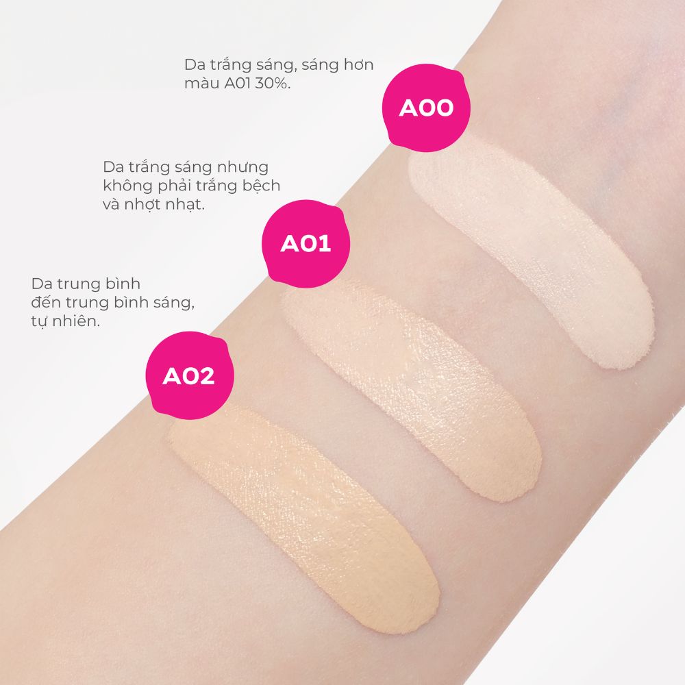 Hình ảnh các tông màu của Lemonade Supermatte Cushion.