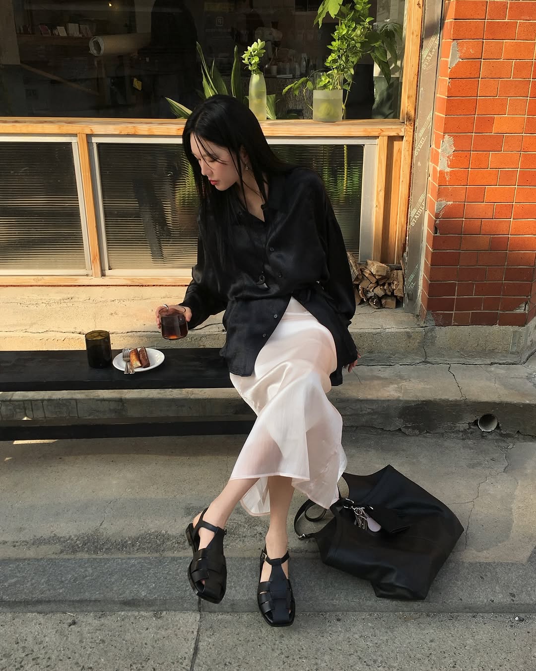 fosa diện áo sơ mi form rộng 