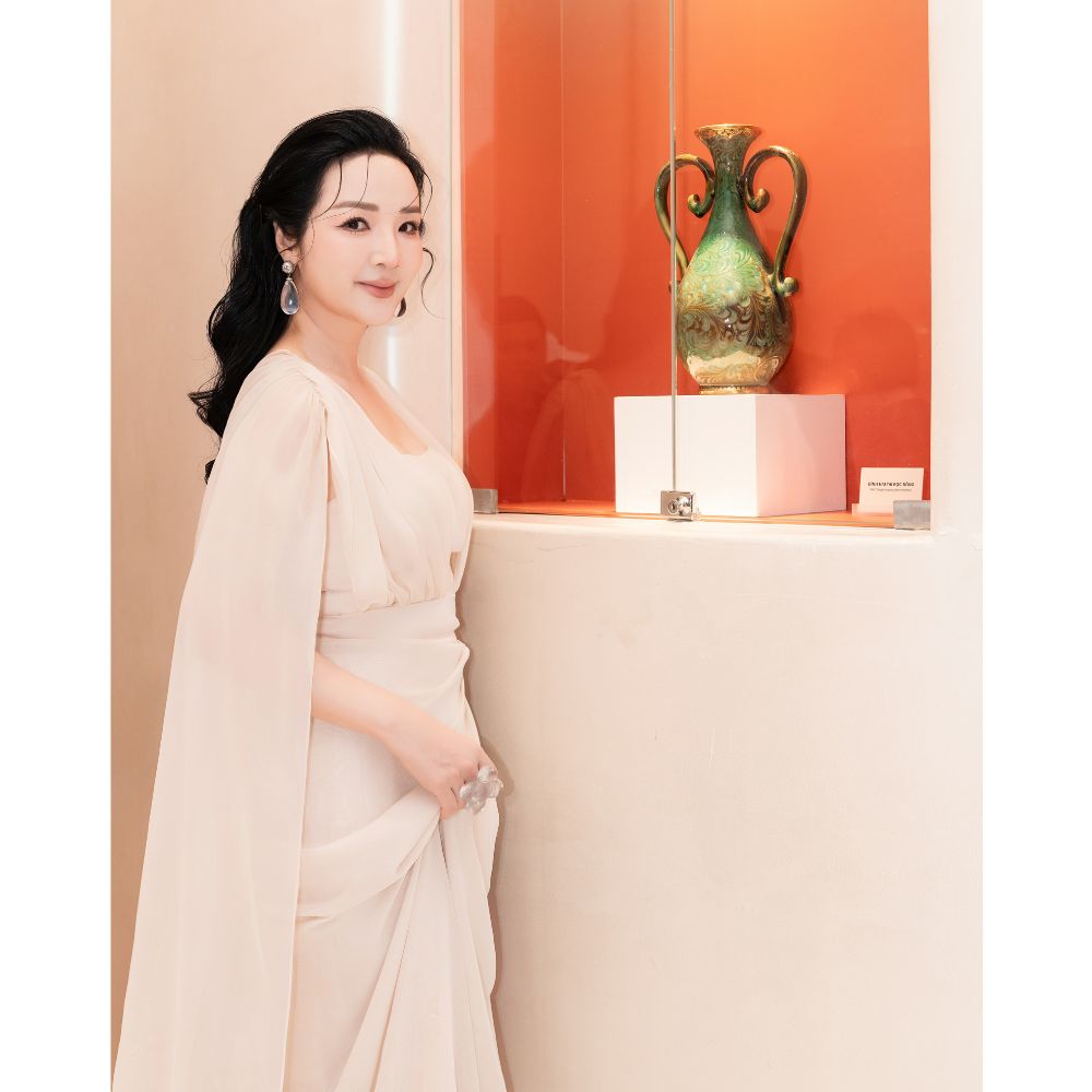 Hình ảnh hoa hậu Giáng My tại sự kiện.