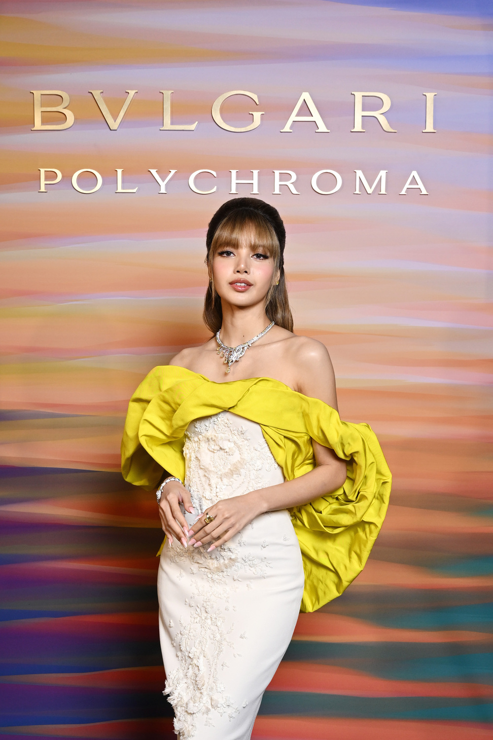 lisa tại buổi ra mắt Bvlgari Polychroma