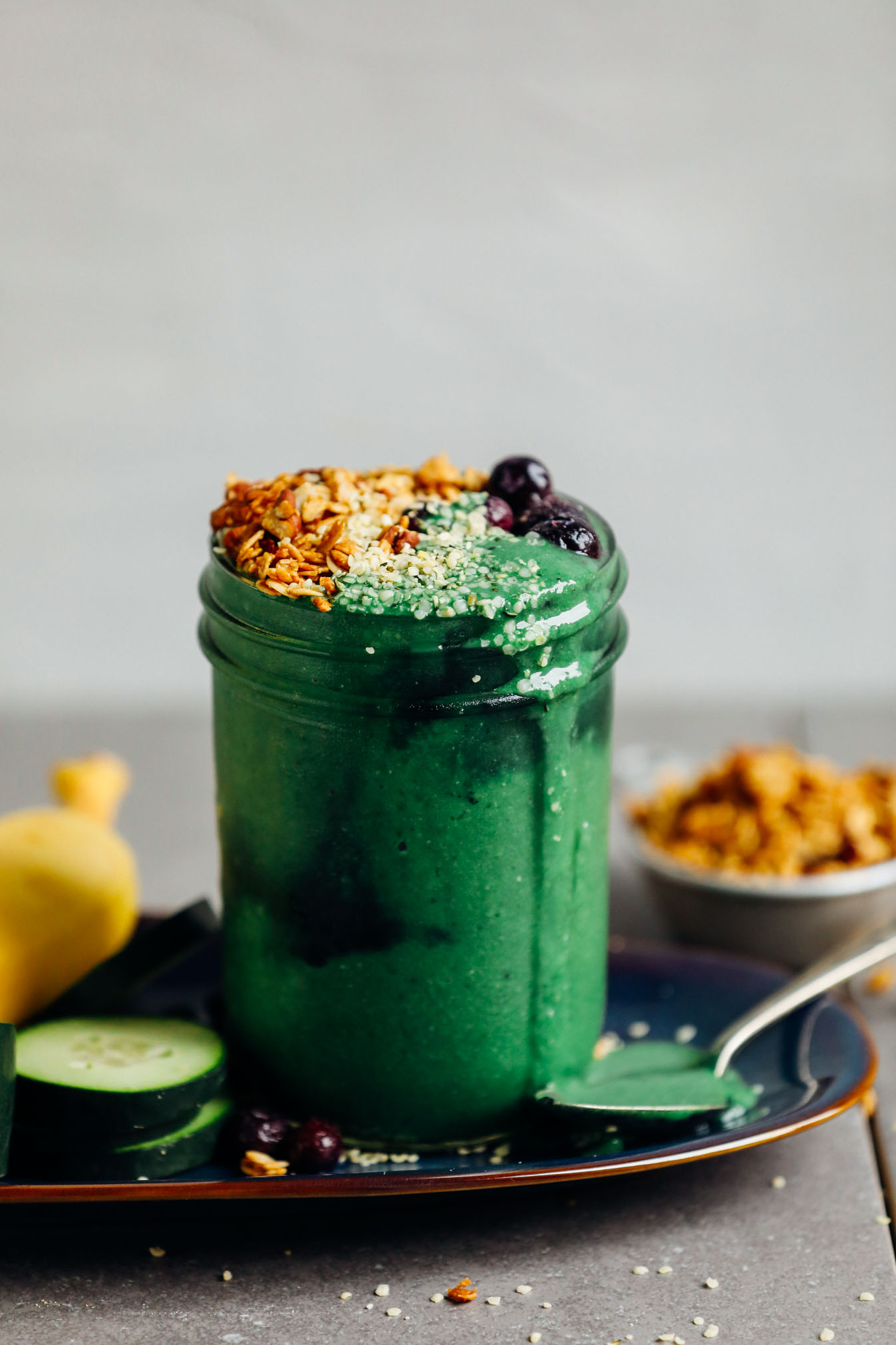 sinh tố có chứa tảo xoắn spirulina