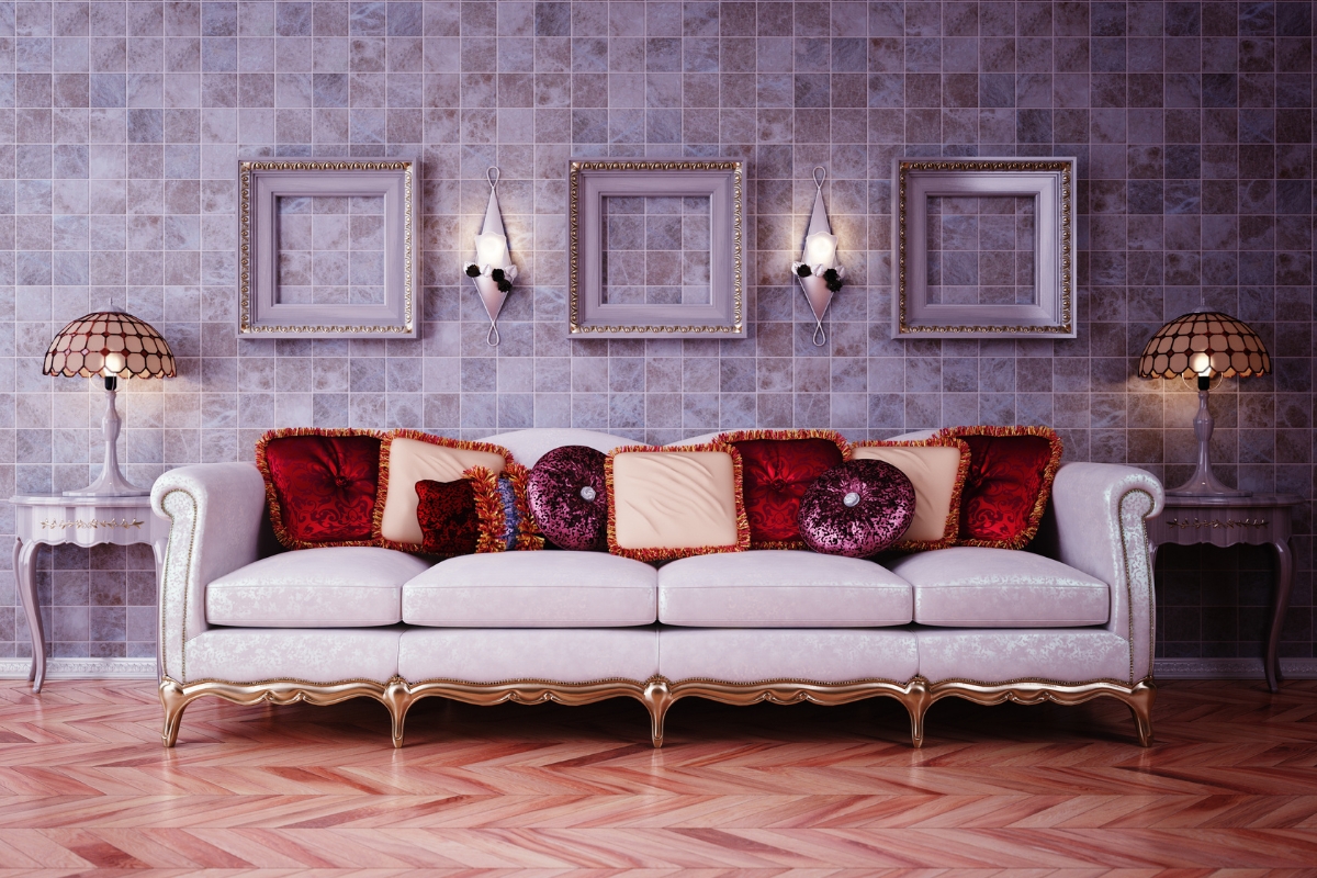 Ghế sofa phong thủy màu tím sang trọng