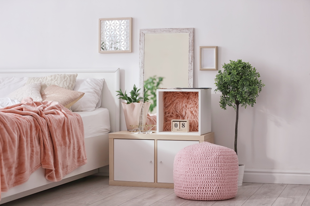 Phòng ngủ concept màu hồng