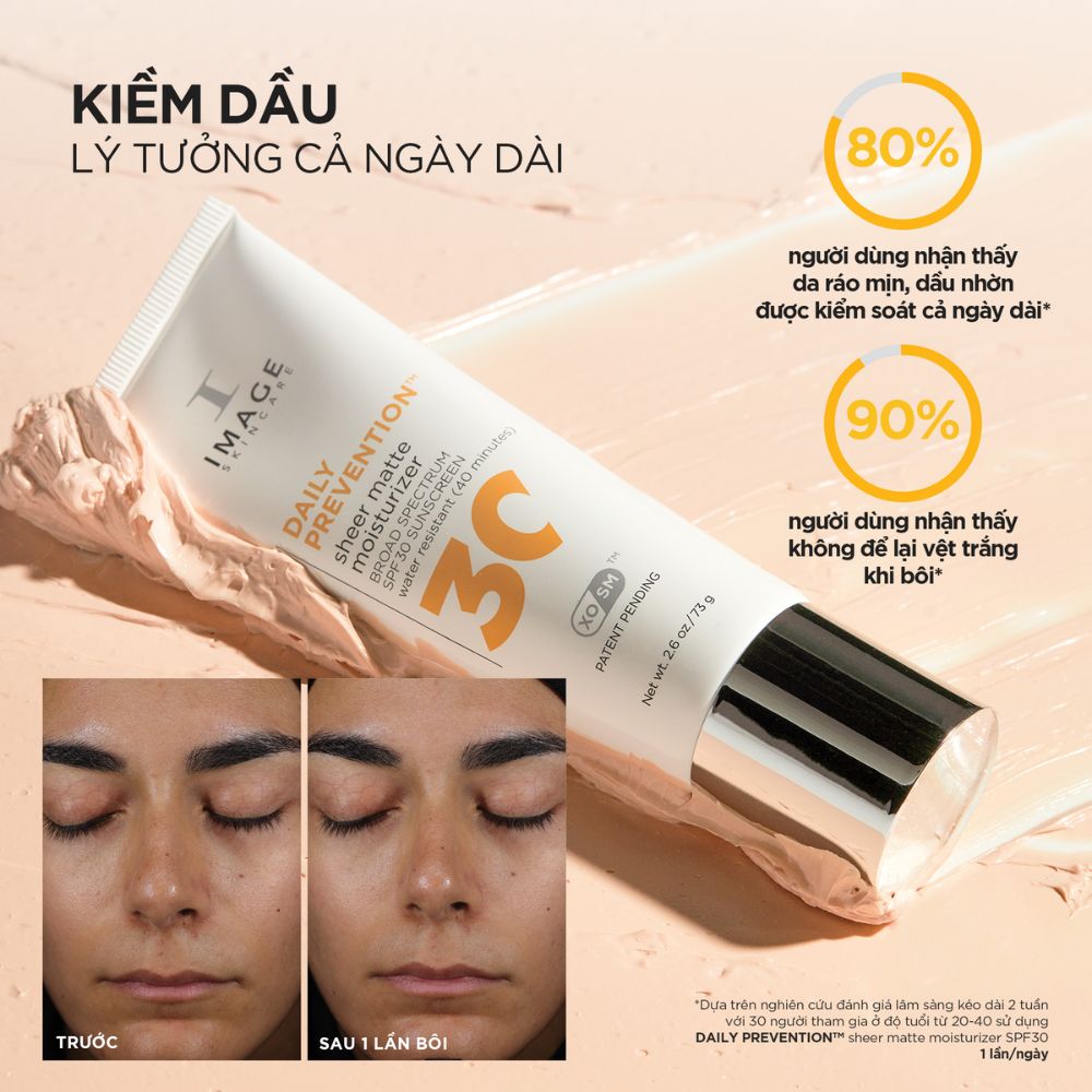  Trước và sau khi bôi sản phẩm trên làn da dầu thực tế