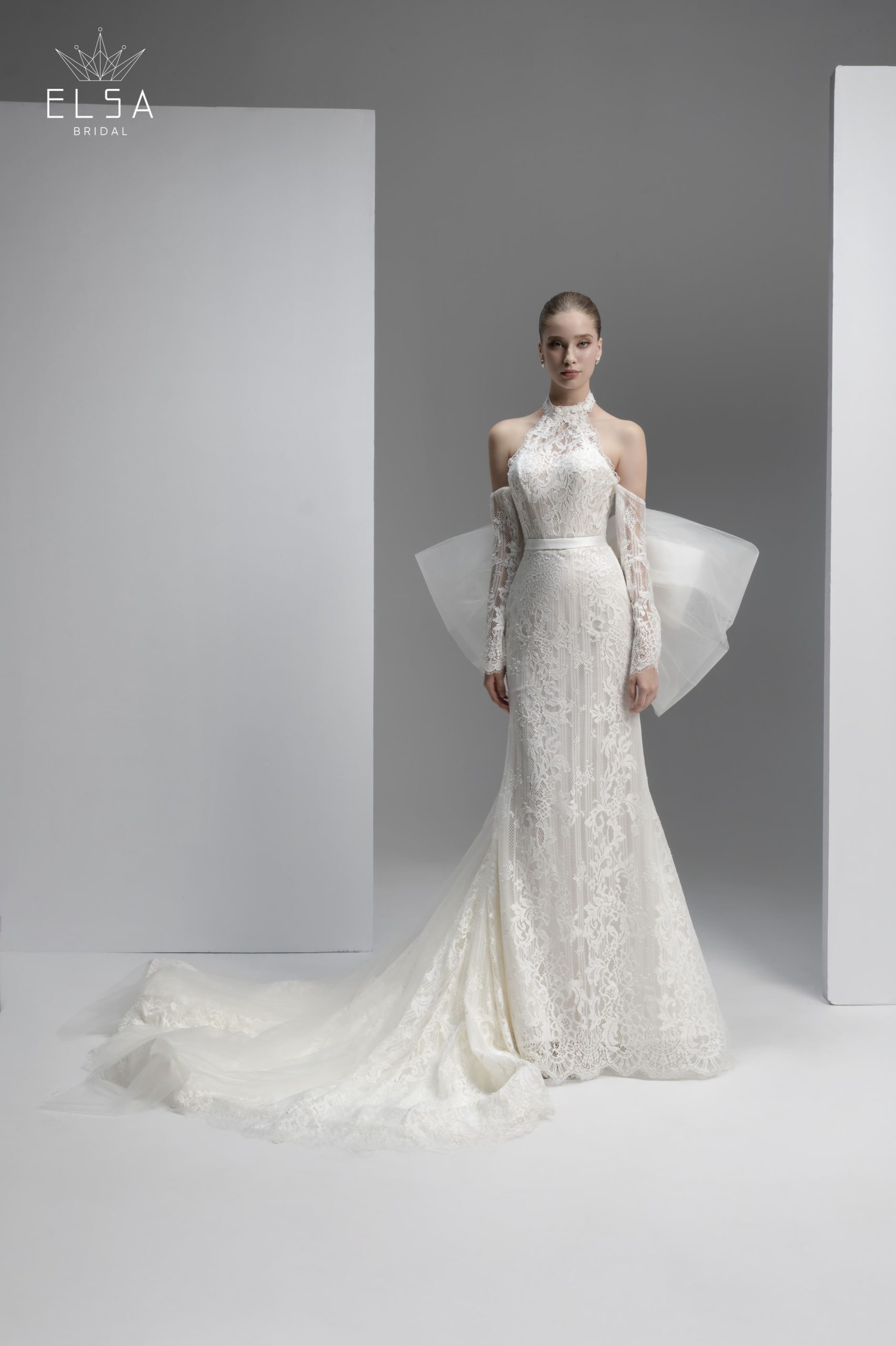 Elsa Bridal váy cưới phối nơ 