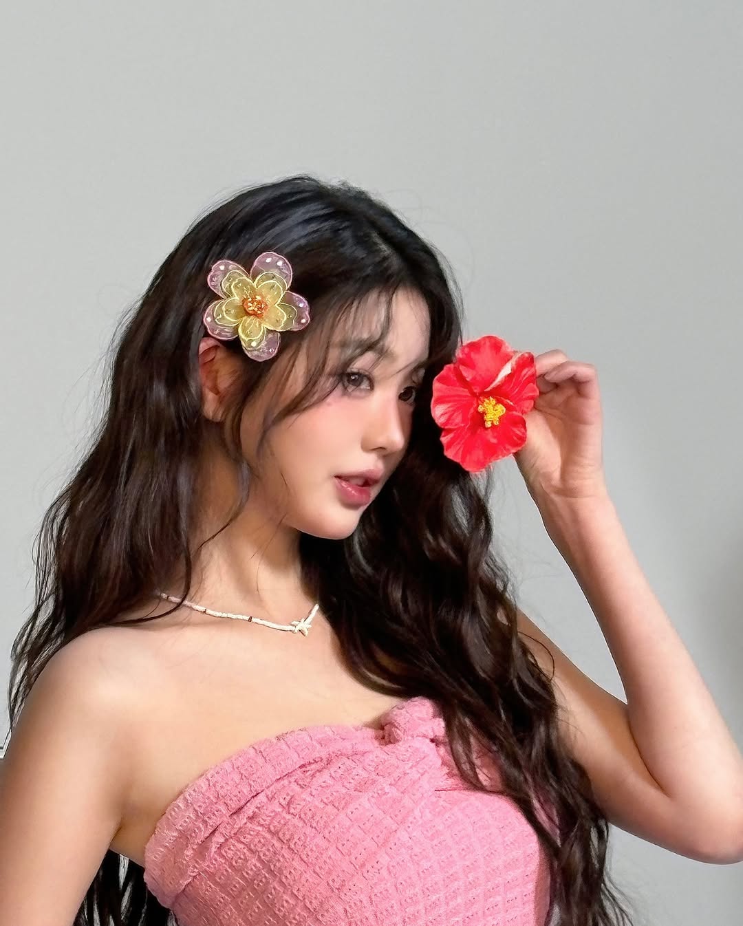 phụ kiện kẹp tóc hoa wonyoung 