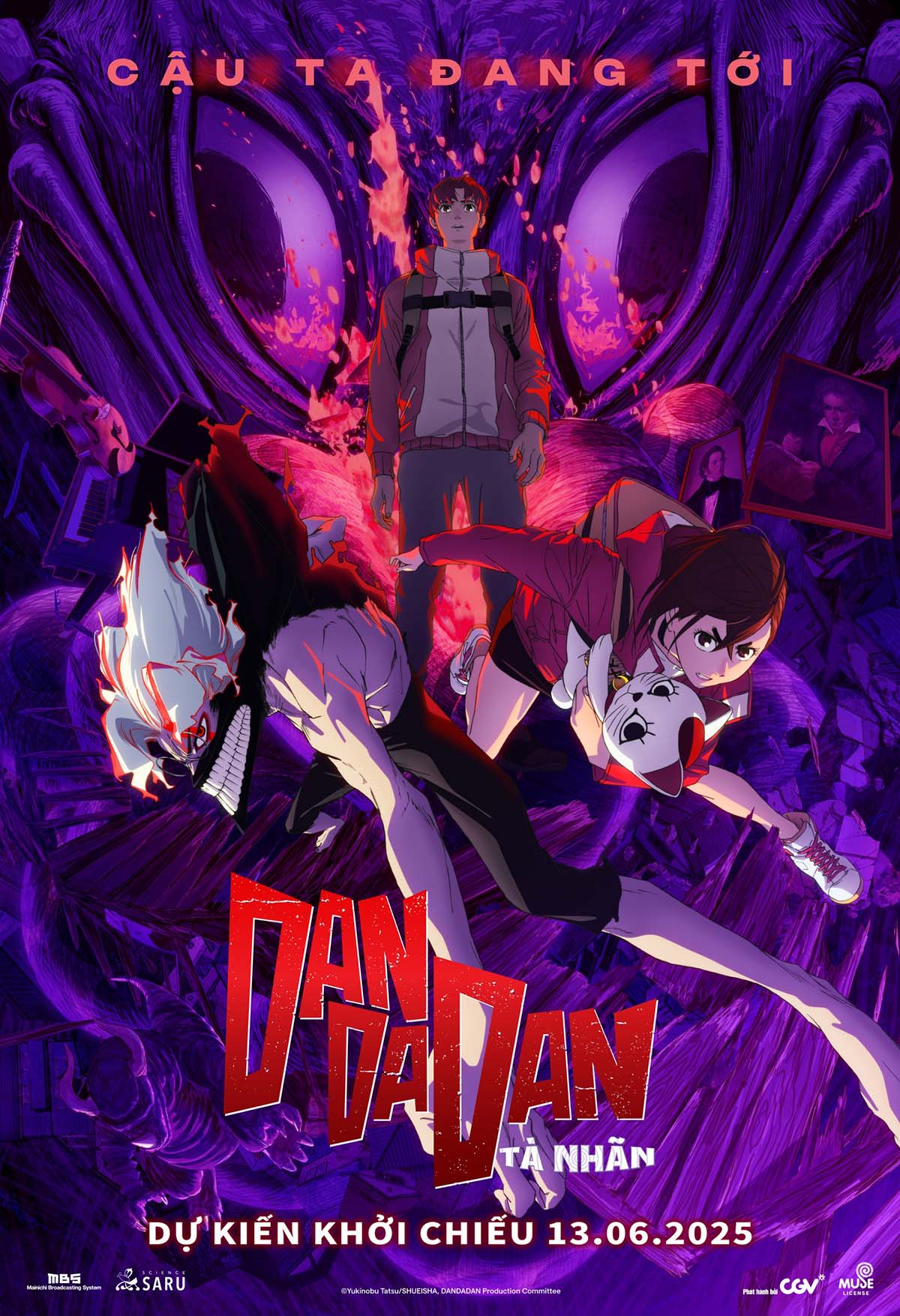 Poster phim anime Nhật Dan Dan Dan: Evil Eye sắp phát hành