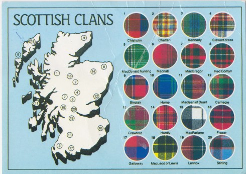 Mỗi gia tộc ở Scotland có kiểu tartan riêng đặc trưng