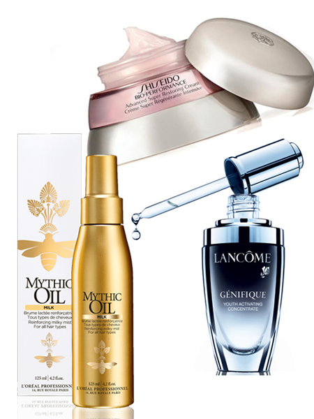 Sản phẩm gợi ý:1. Kem chống lão hóa Shiseido 3.190.000VNĐ2. Dầu dưỡng tóc Mythic Oil L'oreal Professionnel 440.000VNĐ3. Tinh chất Genifique Lancome 3.250.000VNĐ