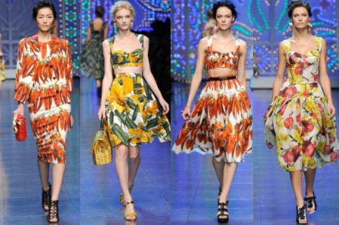 Bộ sưu tập Dolce & Gabbana Xuân Hè 2012 phảng phất chút vintage của những năm 1950.