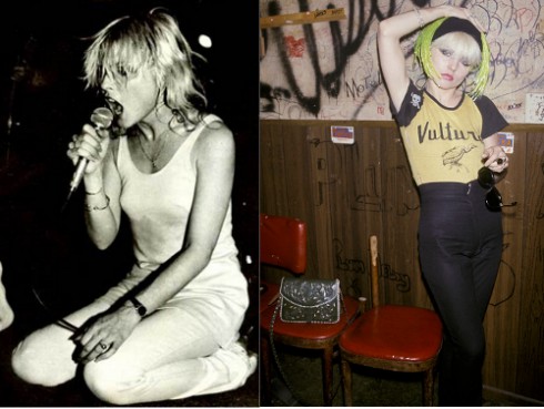 Ca sĩ nhóm  punkrock Blondie, Debbie Harry, là một biểu tượng cho phong cách thời trang punk của thập niên này:  trẻ trung đáng yêu nhưng đồng thời cũng ngang ngạnh và nổi loạn như một ngôi sao nhạc rock