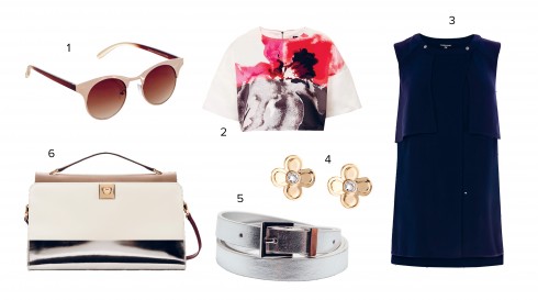 1.Warehouse 2.Topshop 3.Warehouse 4.Karen Millen 5.Gap 6.Furla