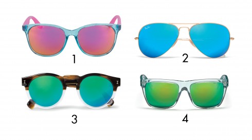 1.Carrera 2.Rayban 3.Illesteva 4.Jimmy Choo