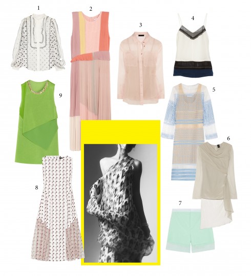 1.Chloé 2.Victoria Beckham 3.Burberry Prorsum 4.Jonathan Simkhai 5.Chloé 6.Vera Wang 7.Theysken' Theory  8.Thakoon 9.3.1 Phillip Lim