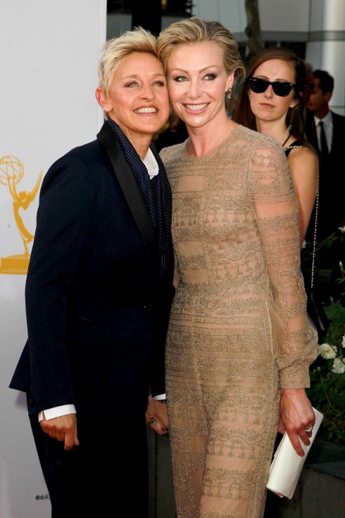 Ellen và Portia de Rossi tại bữa tiệc hậu Oscar 2014 hôm 3/3