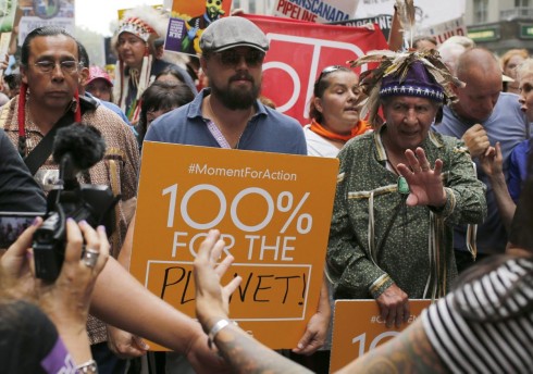 Leonardo DiCaprio dẫn đầu cuộc tuần hành kêu gọi chống biến đổi khí hậu ở New York hôm 21-9