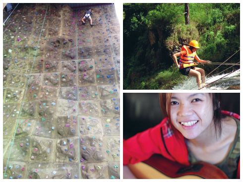 Nguyễn Ngọc Nhã Quỳnh, 1990, nhân viên công ty tổ chức sự kiện ProEvents, đam mê leo núi đá, vượt thác. Hiện đặt ra mục tiêu chinh phục đỉnh núi Kota Kinabalu trong mùa Xuân 2015.