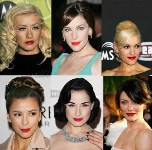Bờ môi đỏ thắm cũng là lựa chọn của nhiều ngôi sao Hollywood.