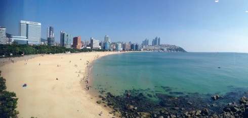 Buổi chiều trên bãi biển Haeundae, bãi biển nổi tiếng nhất Hàn Quốc