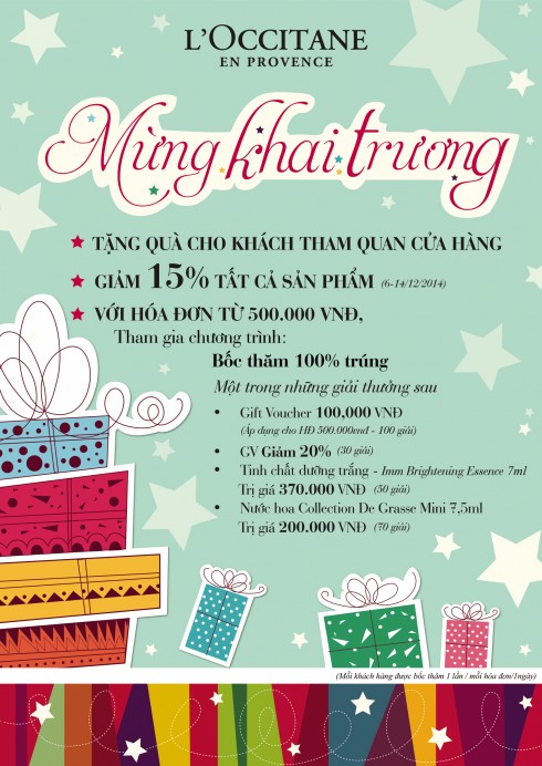 khai truong cua hangLOCCITANE Robins crescent mall