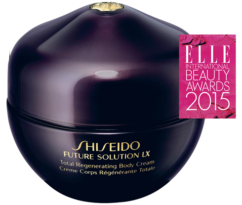 <em>Kem dưỡng thể:</em><br><strong>SHISEIDO – Future SolutionLX Total RegeneratingBody Cream</strong><br>Đây là khởi thủy của dưỡng thể chống lão hóa. Còn gì tuyệt vời hơn khi ta có thể sở hữu một hũ kem dưỡng thể cô đặc và hiệu quả không thua gì dưỡng da mặt? Nhanh chóng làm cả những vùng da khô nhất như khuỷu tay, đầu gối trông căng đầy và còn chứa đựng hương thơm thật thư giãn.