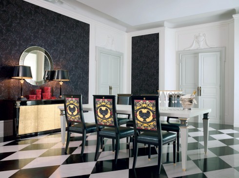 Cảm hứng Baroque và các họa tiết đặc trưng của nhà Versace làm nên không gian sống hiện đại và cao cấp của Versace Home