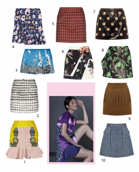 1. Mary Katrantzou 2, 6. Erdem 3. Miu Miu 4. Marni 5, 10. Stella McCartney 7. Marc Jacobs 8. Kenzo 9. Saint Laurent 