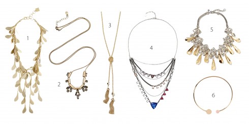 1.BCBGMAXAZRIA 2.Accessorize 3.Banana Republic 4.FCUK 5.Banana Republic 6.Banana Republic